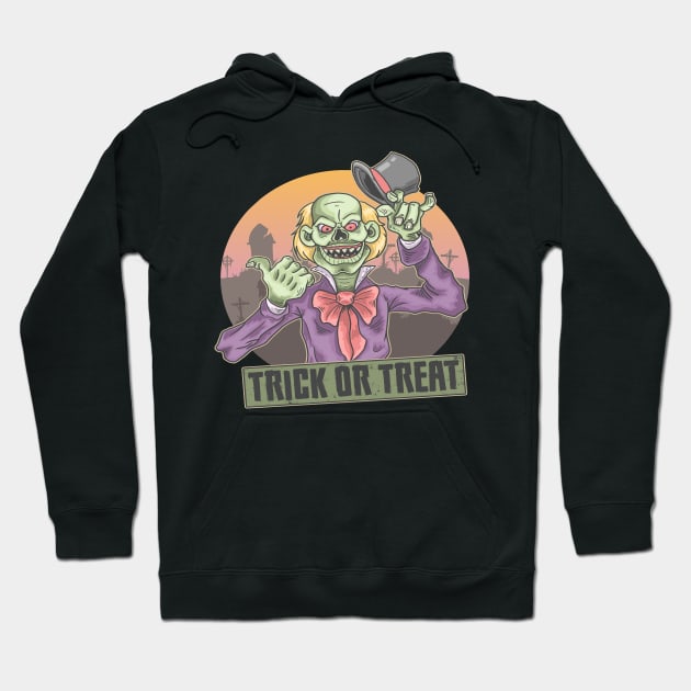 Halloween Trick Or Treat Hoodie by snkroffprint